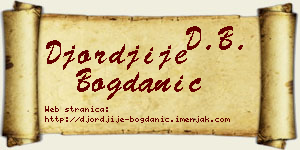 Đorđije Bogdanić vizit kartica